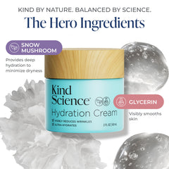 Kind Science ingredients close-up snow mushroom illustrating hydration boost