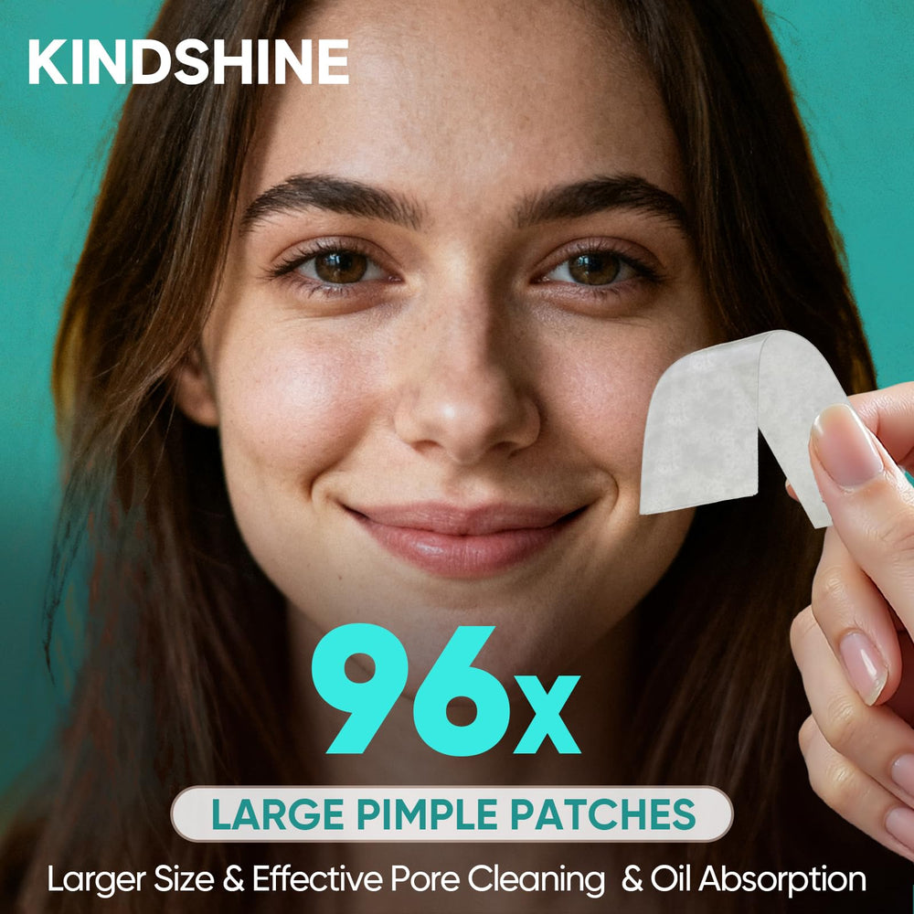 kindshine patches spread out showing 96-count value and convenience