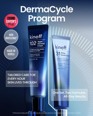 Kineff 31 day cream texture close-up, silky feel for lightweight hydration
