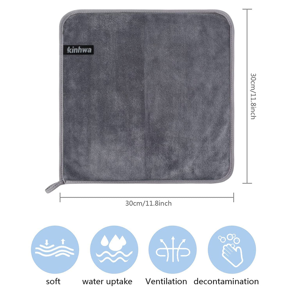 KinHwa stacked washcloths showing compact size and convenient three-pack