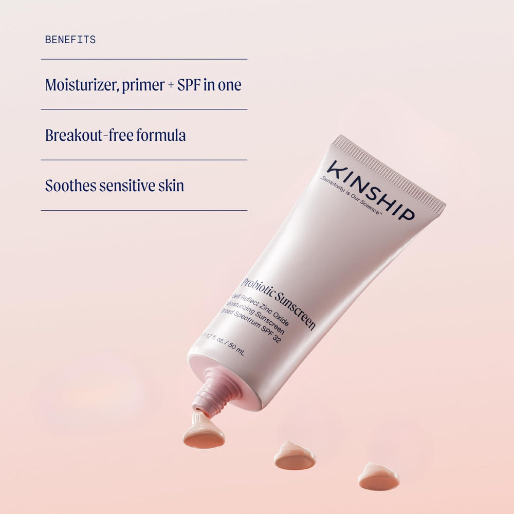 Kinship cream texture close-up demonstrating lightweight blendability