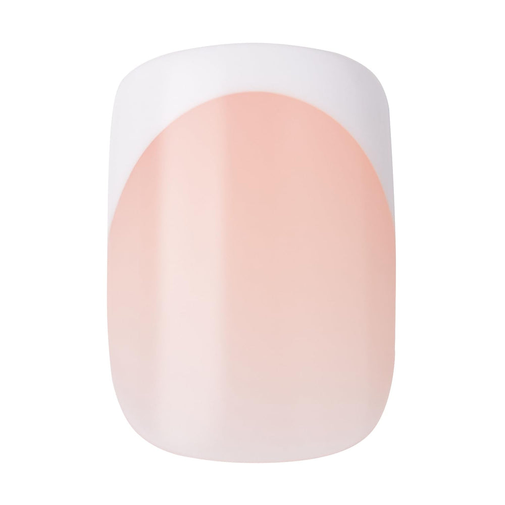 KISS lifestyle shot of manicured hands wearing 'Bonjour' showing polished, event-ready benefit