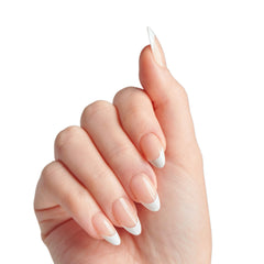 KISS Classy close-up of white gel finish texture for durable shine