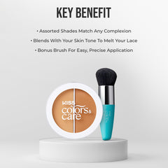 KISS COLORS & CARE hyaluronic acid and coconut extract ingredient visual benefit