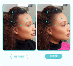 KISS COLORS & CARE bottle in hand showing compact 133mL size benefit
