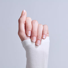 KISS close-up of short squoval nail shape highlighting a natural fit benefit