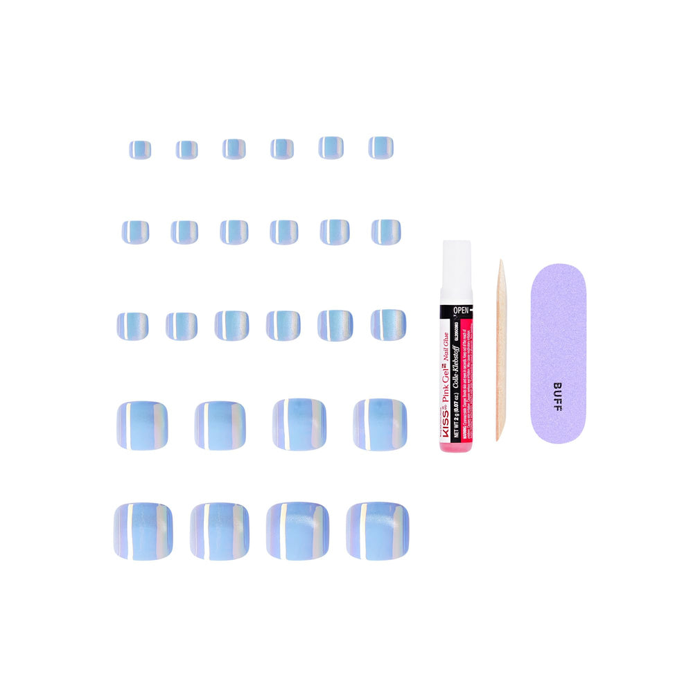 KISS Core glue and tools arranged showing easy-application benefit