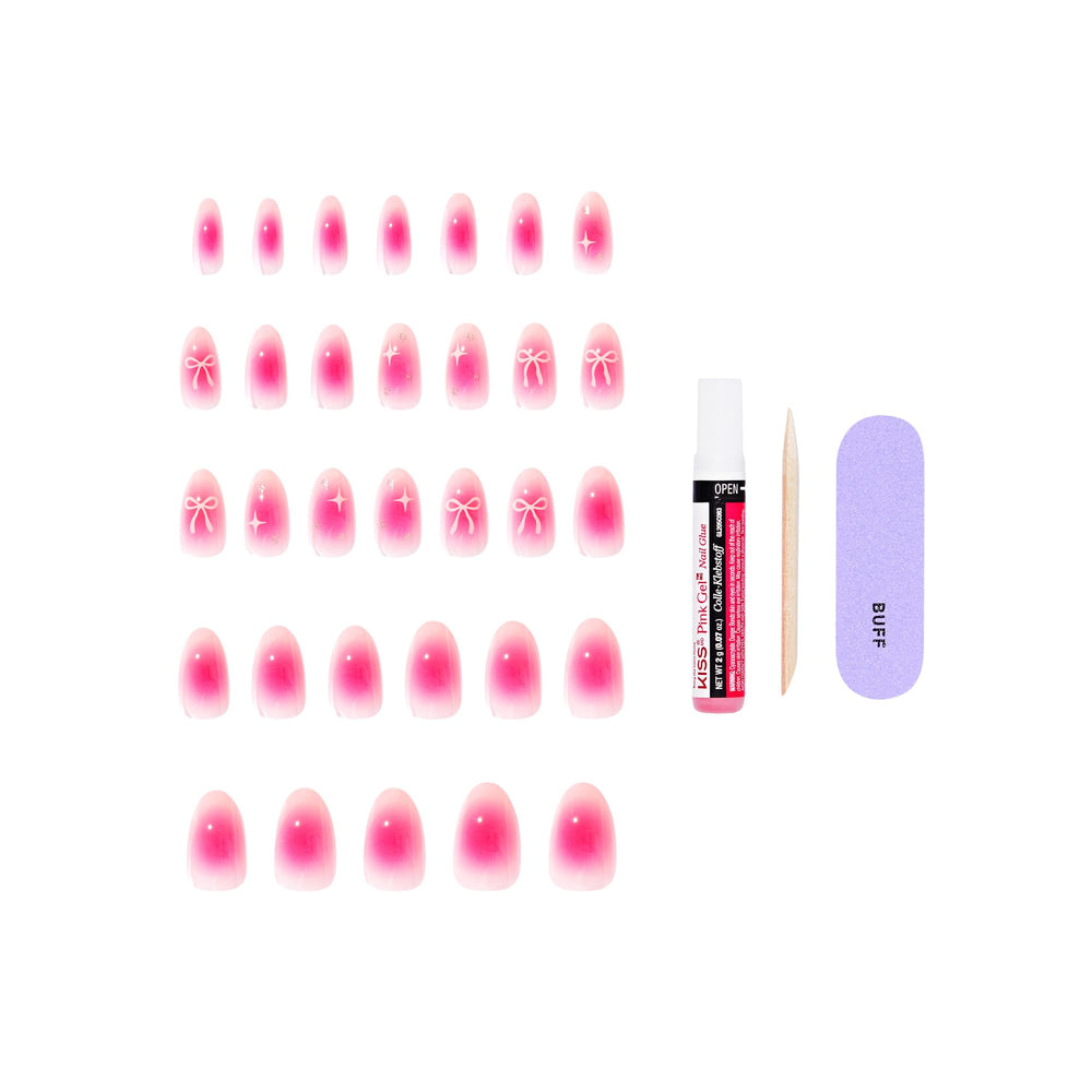 KISS Core array of 32 nails displayed to show variety of sizes