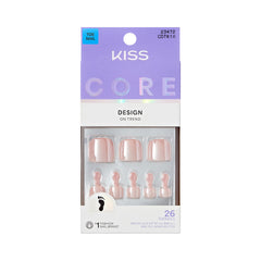 KISS Core front packaging showing full toenail kit and branding