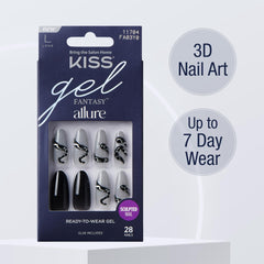 KISS close-up of black-grey snake design highlighting texture and trendy benefit