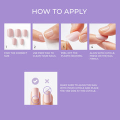 KISS Dolce Pink array of nail sizes laid out for custom fit and easy selection