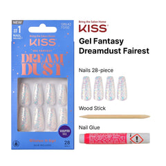 KISS side profile of coffin-shaped tip illustrating sculpted curvature for natural fit