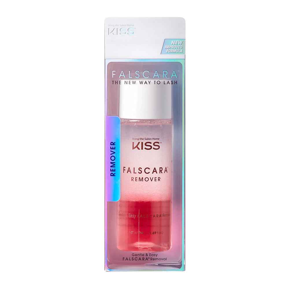 KISS bottle front view showing remover for easy adhesive removal