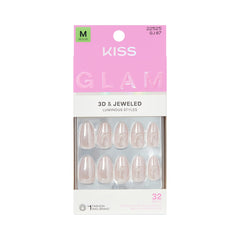 KISS front packaging showing Ripple pink press-on nails and kit benefits