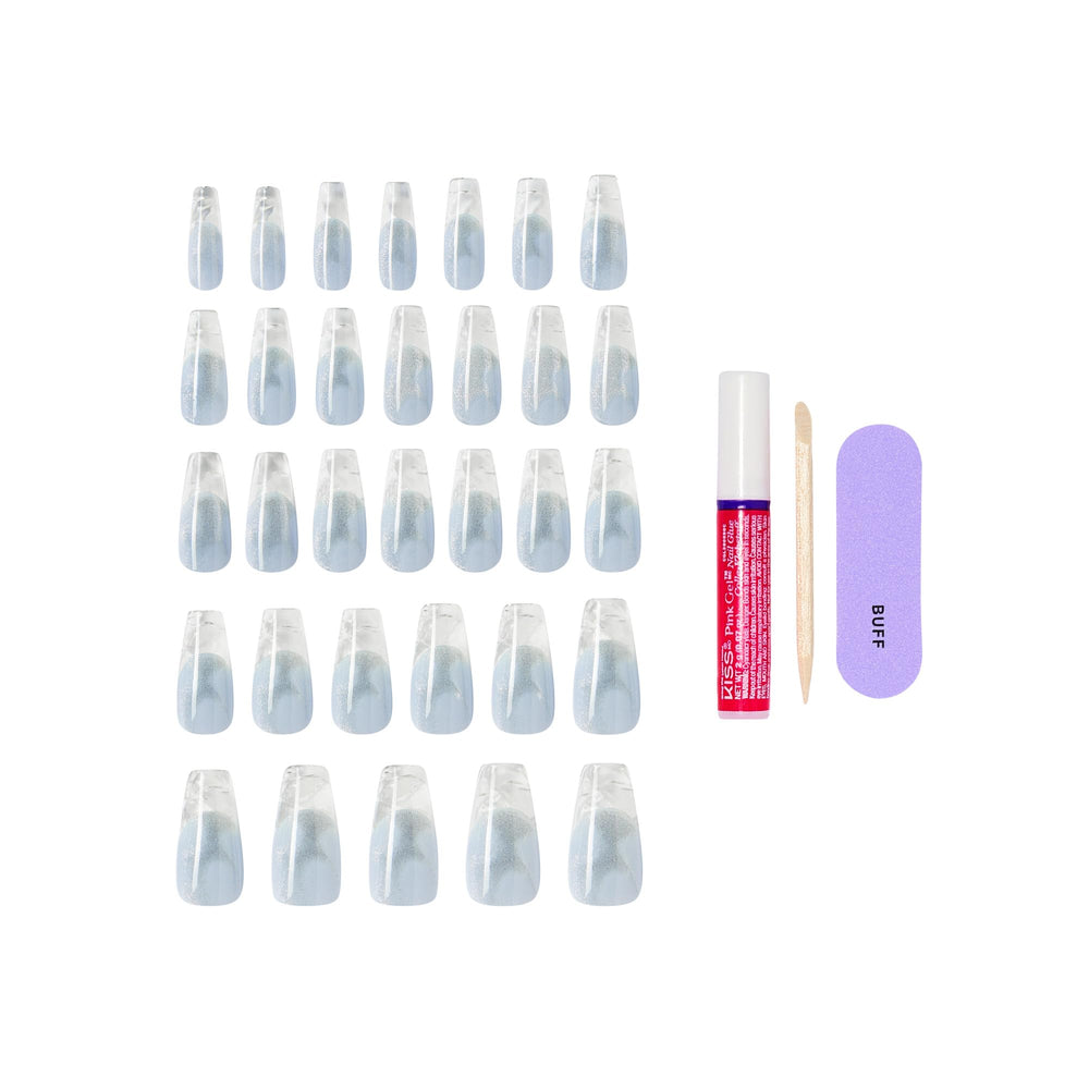 KISS included 2g glue, mini file, and manicure stick for full kit