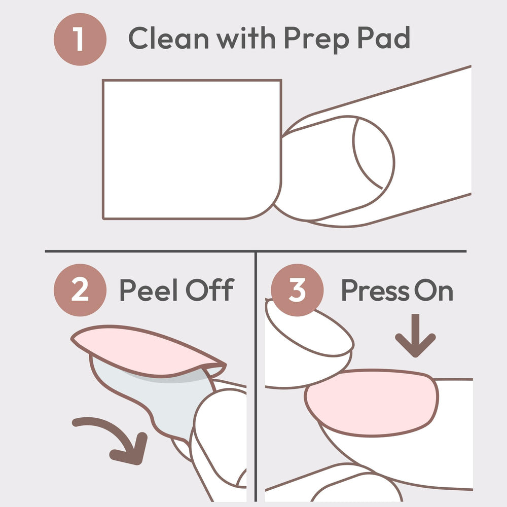 KISS imPRESS being pressed onto a nail demonstrating fast peel-and-press application benefit