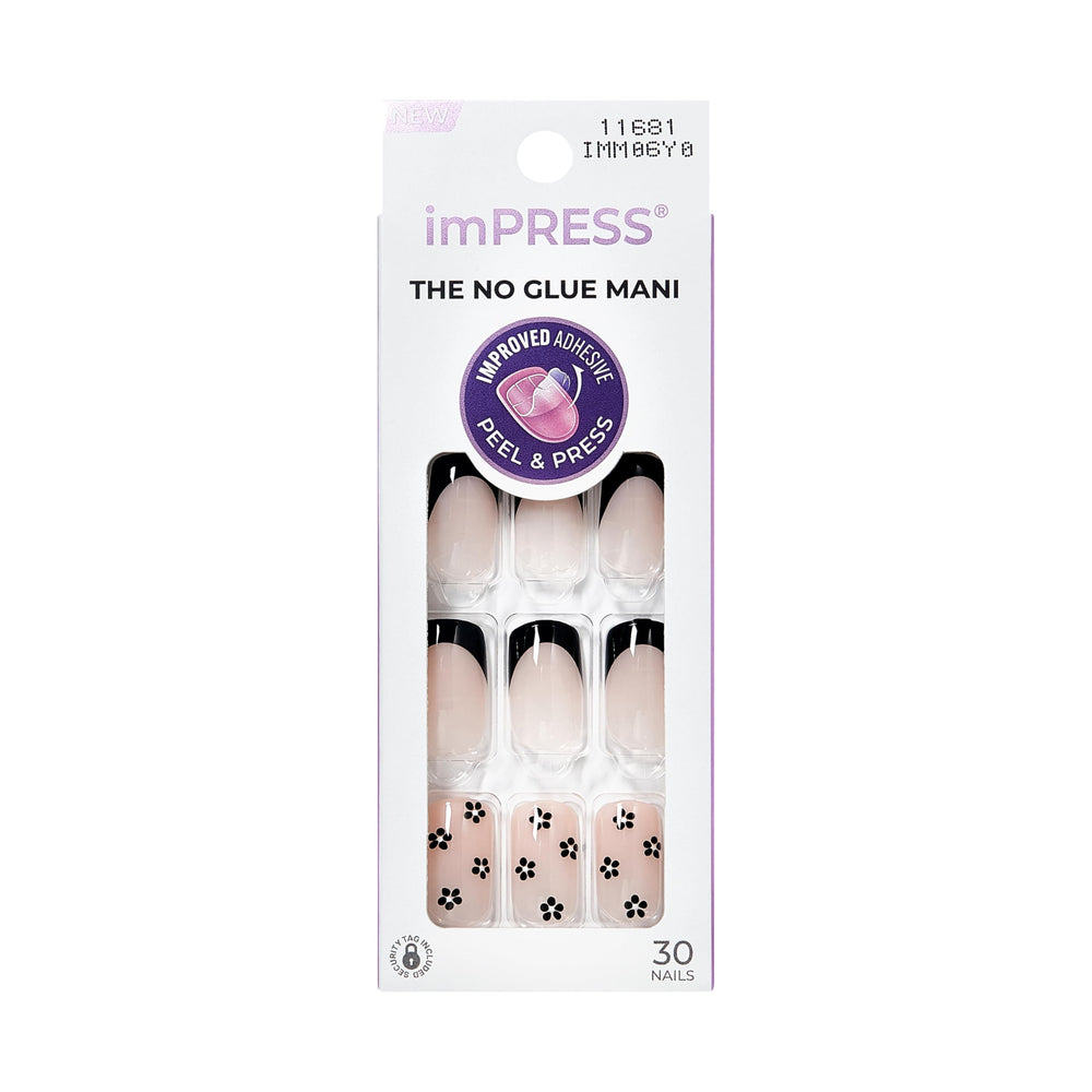 KISS imPRESS front packaging showing kit contents and quick salon benefit