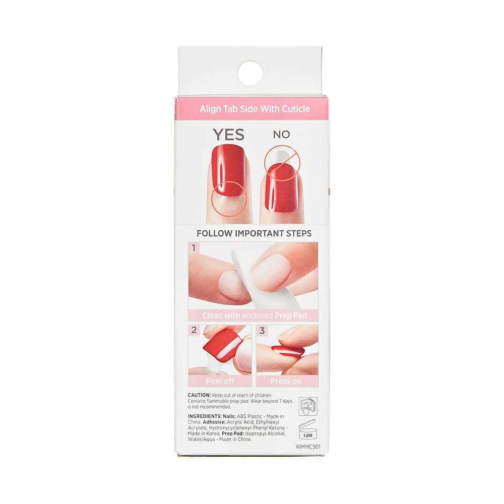 KISS prep pad mini file and manicure stick beside nails showing easy customization benefit
