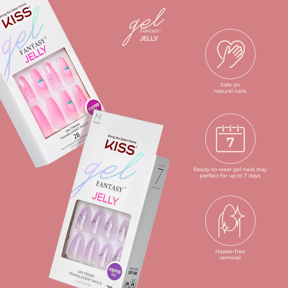 KISS nail edge detail showing thin flexible construction for natural movement