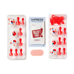 KISS press-on toenails worn with sandals outdoors — showcases instant polished look