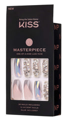 KISS Masterpiece accent nails with faux jewels adding luxe dimension