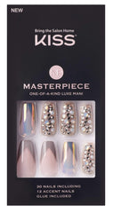 KISS Masterpiece front packaging showing glossy coffin nails and kit benefits