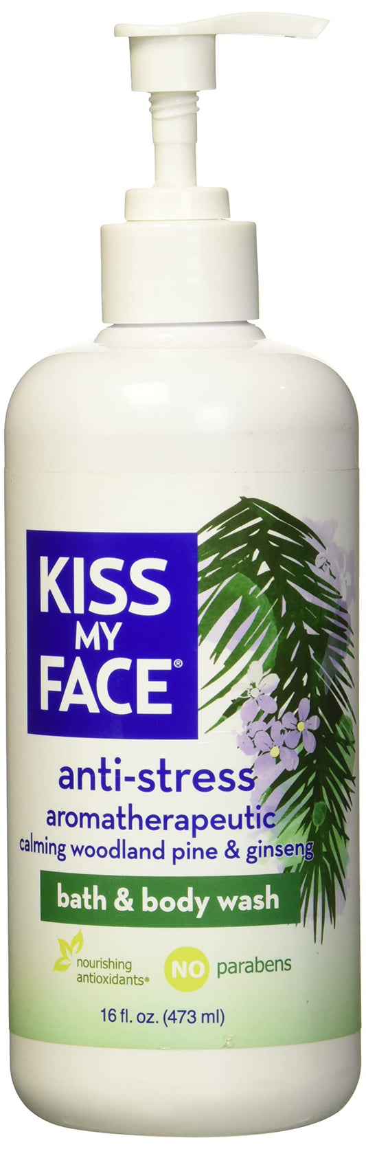 Kiss My Face front bottle showing label and 16 fl oz pump for easy dispensing and clear product info