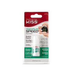 KISS nail glue nozzle close-up for precise application and controlled drops