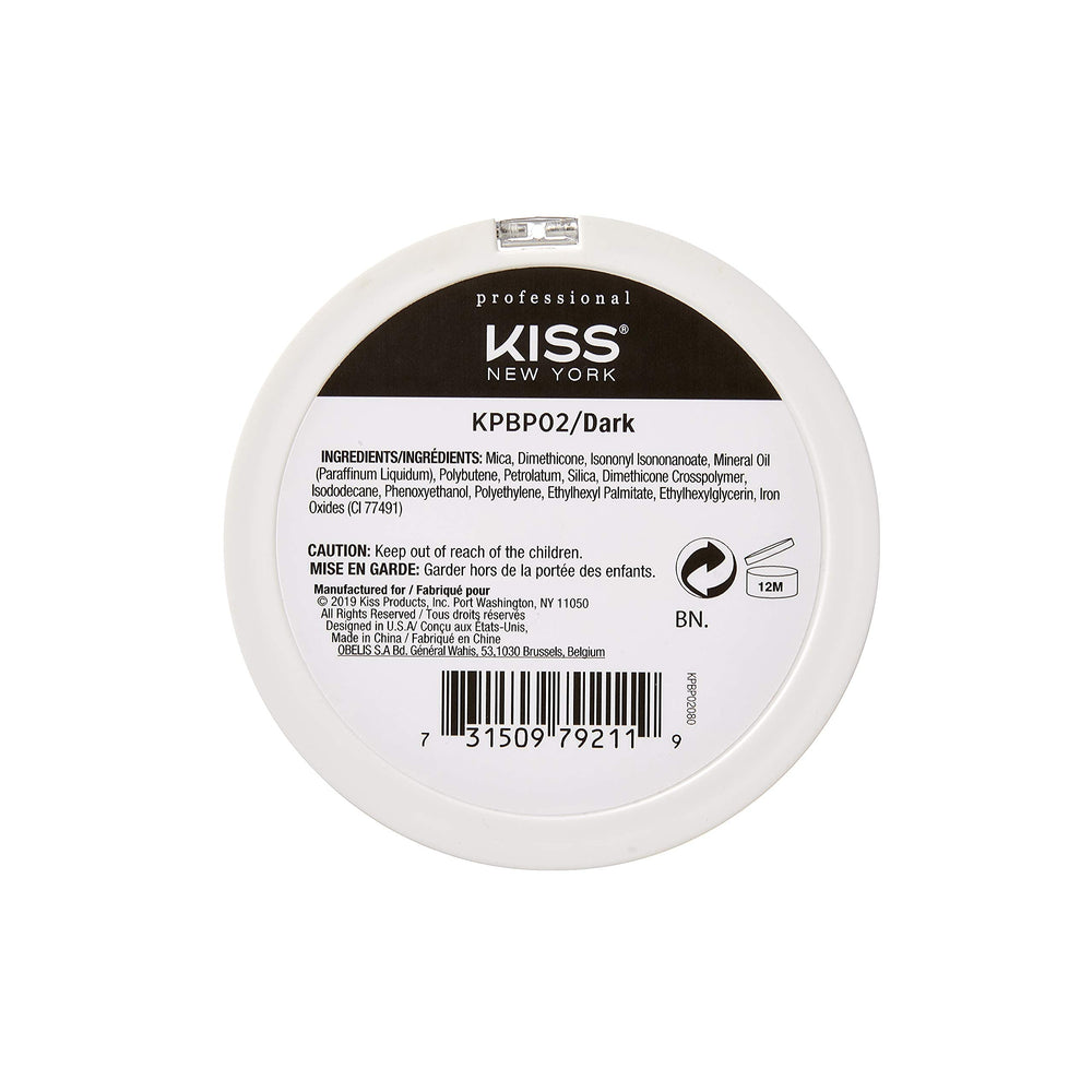 Kiss bronzer close-up of pearl-finish texture highlighting blendable micro-fine particles