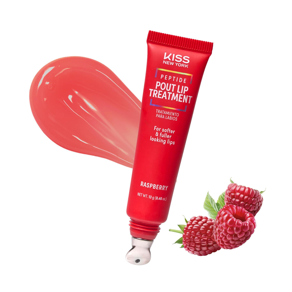 KISS New York front packaging showing raspberry tint and benefits