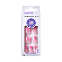 KISS front packaging showing full 30-piece pedal nail kit and tools for easy application