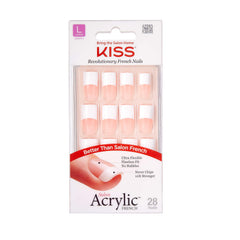 KISS front packaging showing long French acrylic kit for convenient salon look