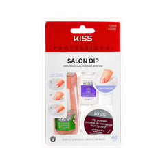 KISS kit front packaging showing full dip powder manicure set and benefits