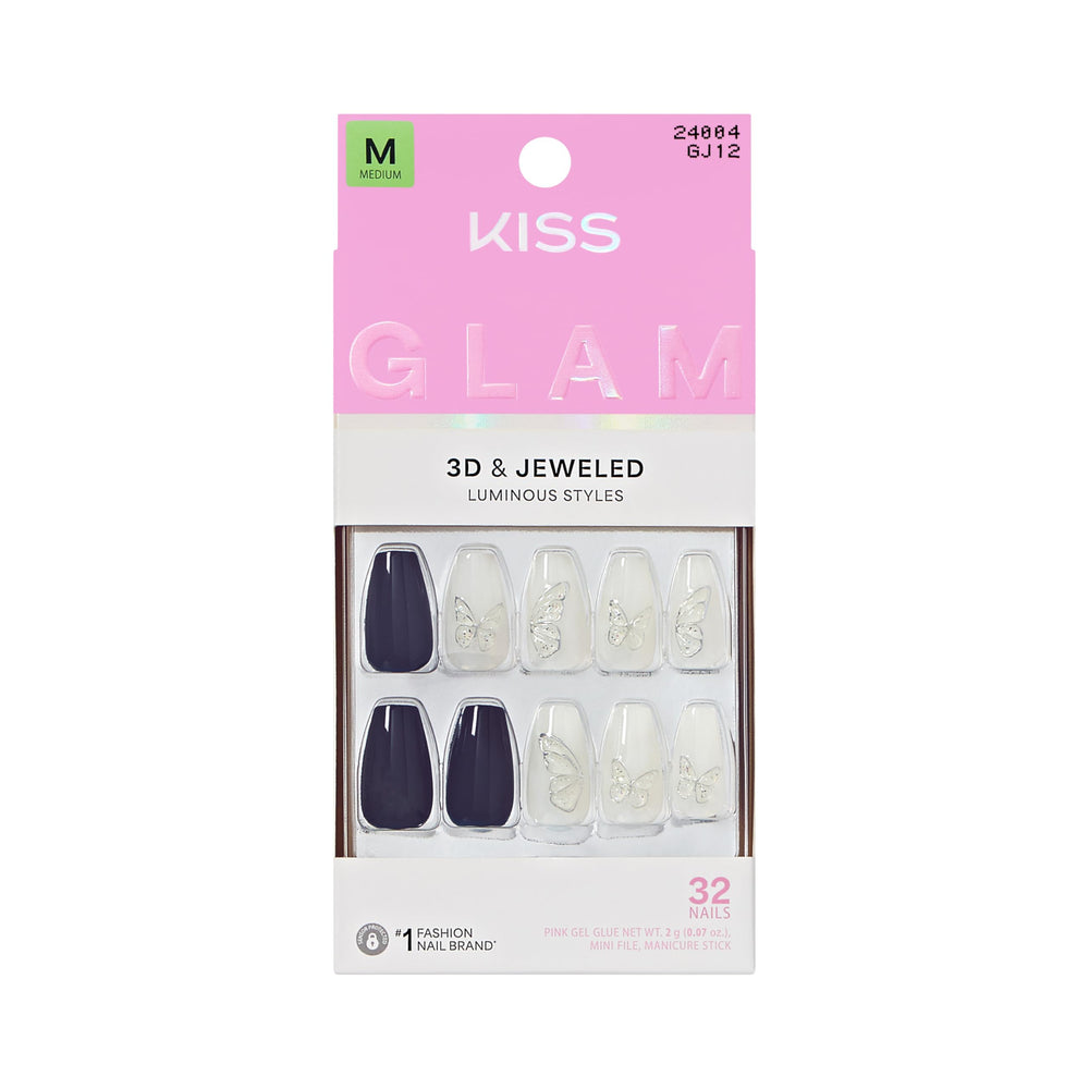 KISS front packaging showing Starry Serenade coffin nails and kit benefit of ready-to-use set