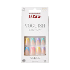 KISS front packaging showing set contents and colorful coffin nails for instant style