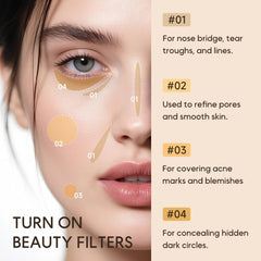 KISSIO side-by-side spot conceal before and after demonstrating blemish coverage benefit