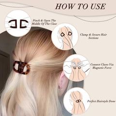Kistreao flat lay of both brown and black clips for versatile matching