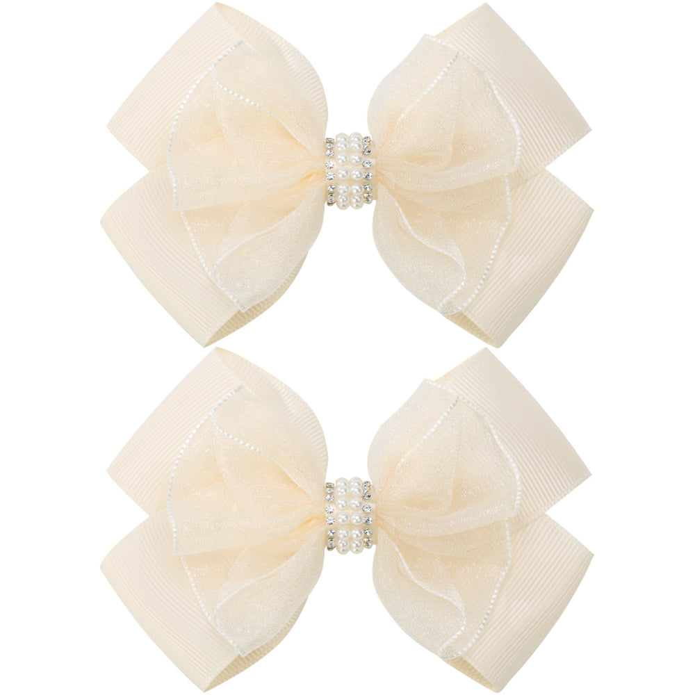 KISZU beige bow front view shows elegant accessory and secure hold