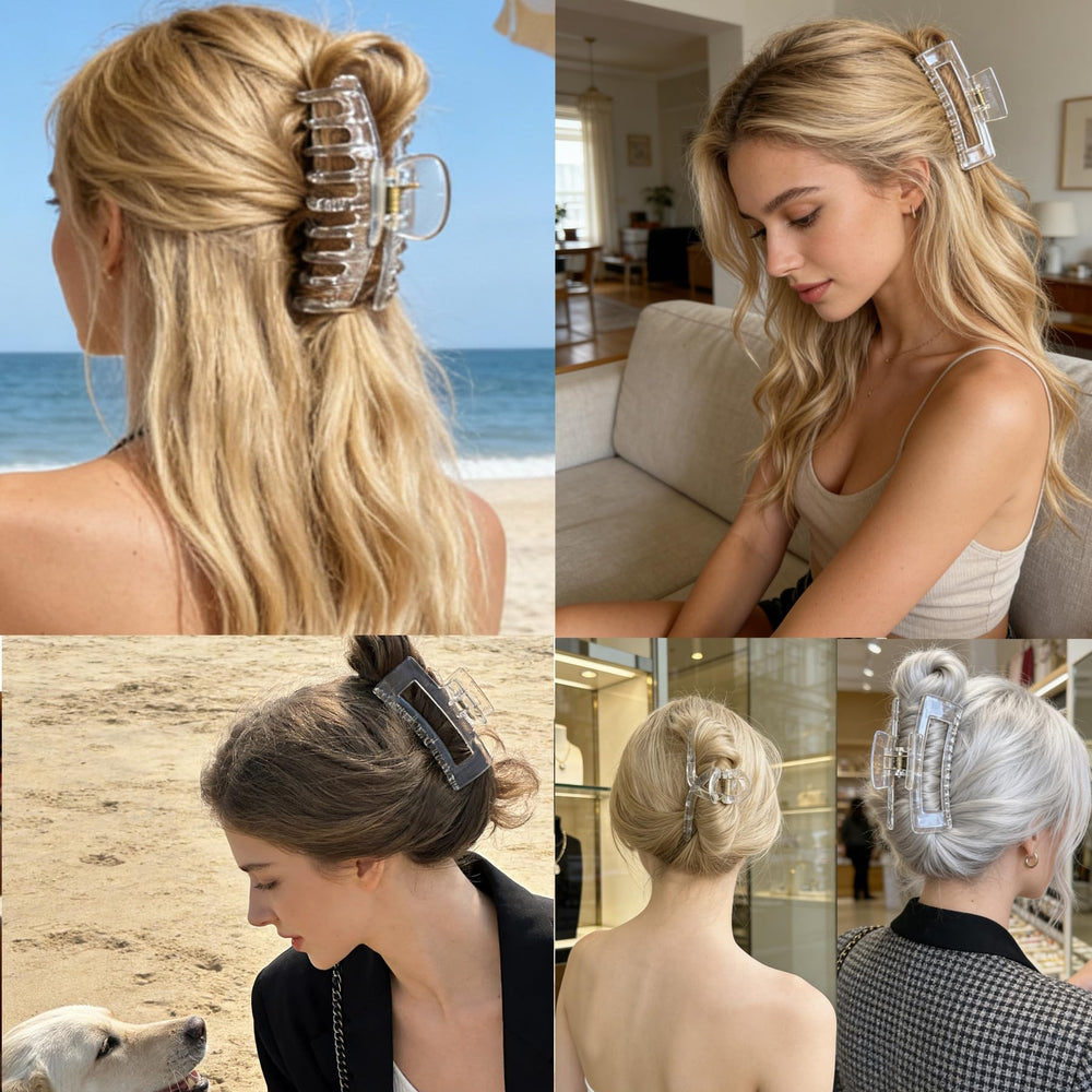 Kitiin clip holding thick curly hair securely without slipping or damage
