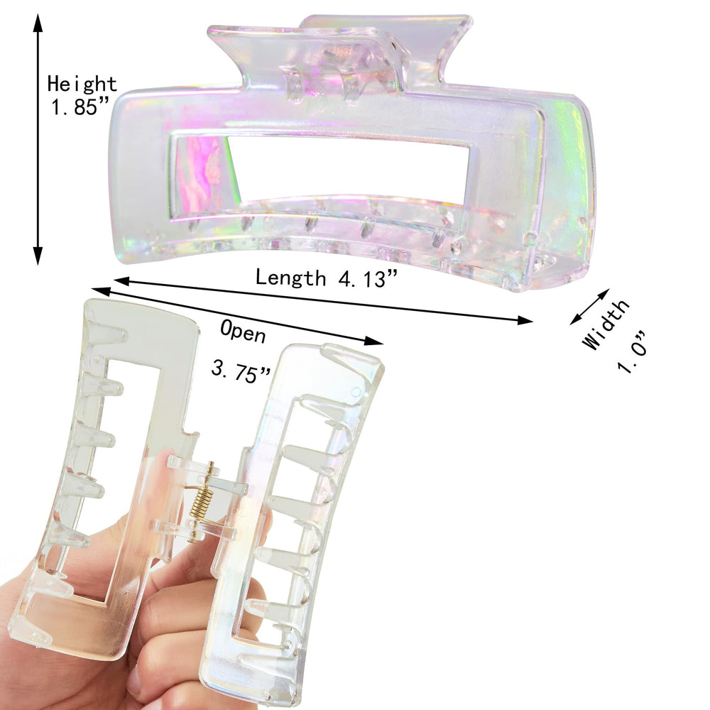 Kitiin square jaw clip securing half-up style for reliable all-day hold