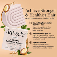 Kitsch close-up texture highlights argan-rich creamy finish for deep hydration