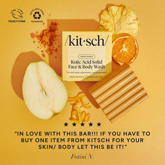 Kitsch bar lather on forearm showing hydrating foam action