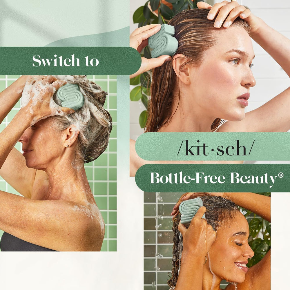 Kitsch bar beside empty plastic bottle to show eco-friendly single-use plastic reduction