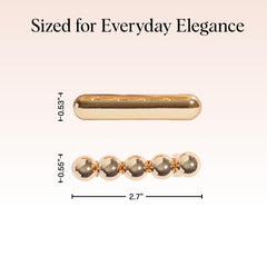 Kitsch barrettes paired with evening dress shows formal-ready accessory appeal