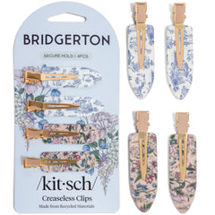 Kitsch Bridgerton front packaging showing elegant toile print and recycled-acrylic benefit