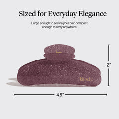 Kitsch clip holding a bun illustrating comfortable all-day wear benefit