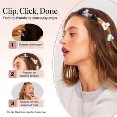 Kitsch clips arranged to show varied garden-bouquet color palette for mix-and-match use