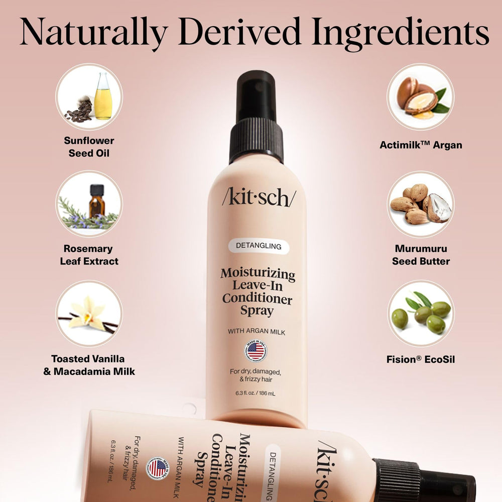 Kitsch argan milk texture close-up demonstrating nourishing, lightweight feel