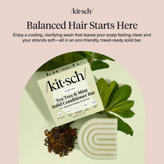 Kitsch conditioner bar being worked into lather demonstrating lightweight conditioning
