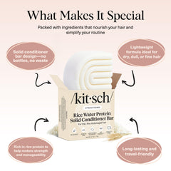 Kitsch conditioner bar creating creamy lather to demonstrate conditioning performance